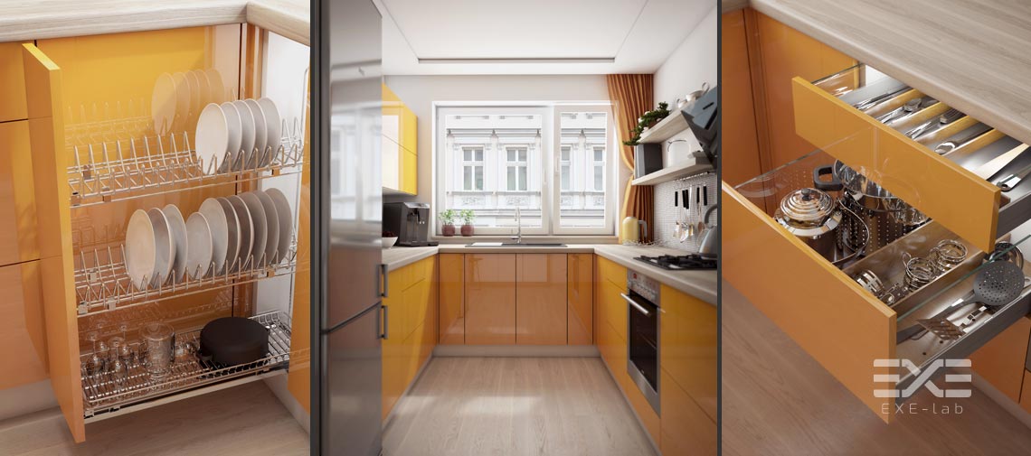 photorealistic kitchen visualization